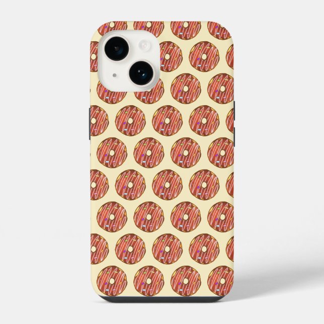 Chocolate Sprinkle doughnut iPhone Case (Back)