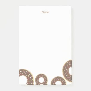 Chocolate Sprinkle Doughnut Post it Notes