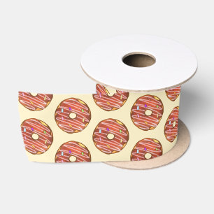 Chocolate Sprinkle doughnut Satin Ribbon