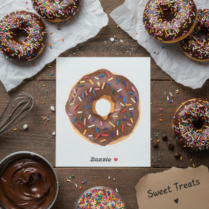 Chocolate Sprinkle Doughnut Vinyl Sticker