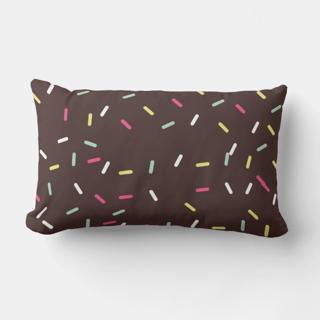 Chocolate Sprinkle Lumbar Pillow (Front)