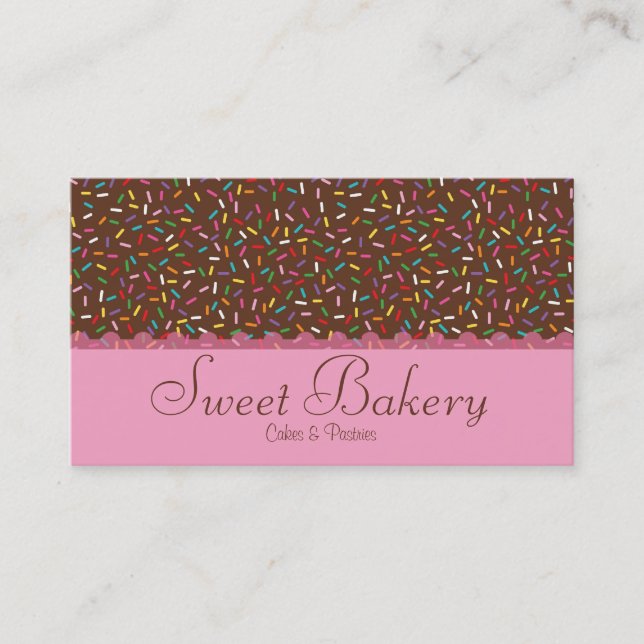 Chocolate Sprinkles Bakery Business Card (Front)