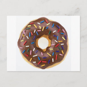 Chocolate Sprinkles Doughnut Postcard
