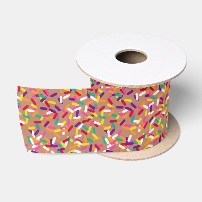 Chocolate Sprinkles Satin Ribbon (Spool)