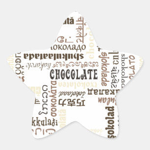 Chocolate Star Sticker