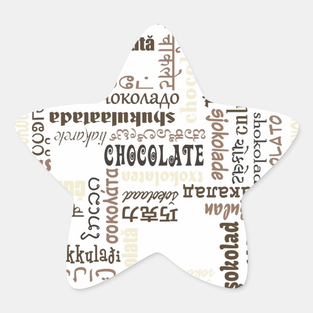 Chocolate Star Sticker (Front)