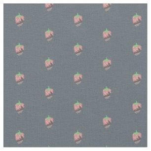 Chocolate Strawberries Pink Swirl Dipped Fabric