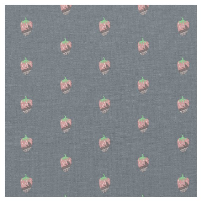 Chocolate Strawberries Pink Swirl Dipped Fabric (Close Up)