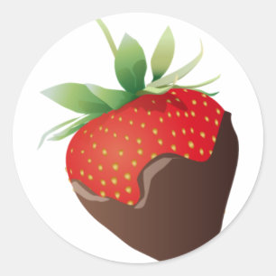 Chocolate Strawberry Classic Round Sticker
