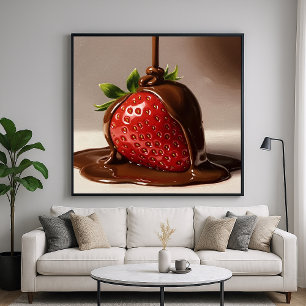 Chocolate Strawberry - Detailed Painterly Style Poster