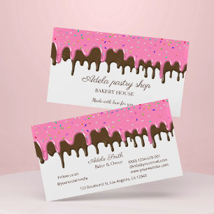 Chocolate strawberry Frosting Drip Business Card