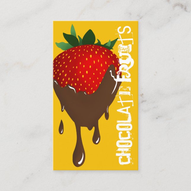 chocolate strawberry grunge loyalty card (Front)