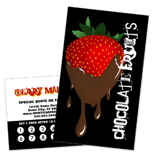 chocolate strawberry grunge loyalty card