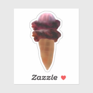 Chocolate Strawberry Ice Cream Cone
