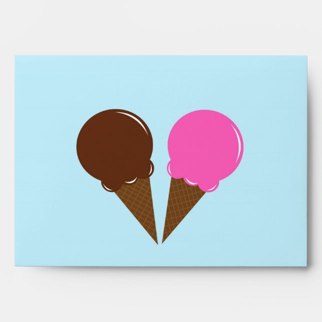 Chocolate & Strawberry Ice Cream Envelopes (Front)
