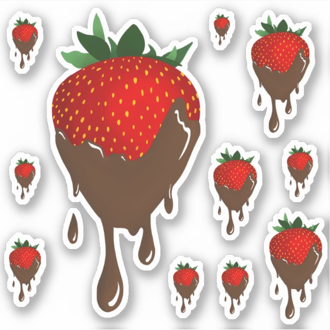 chocolate strawberry sticker (Front)