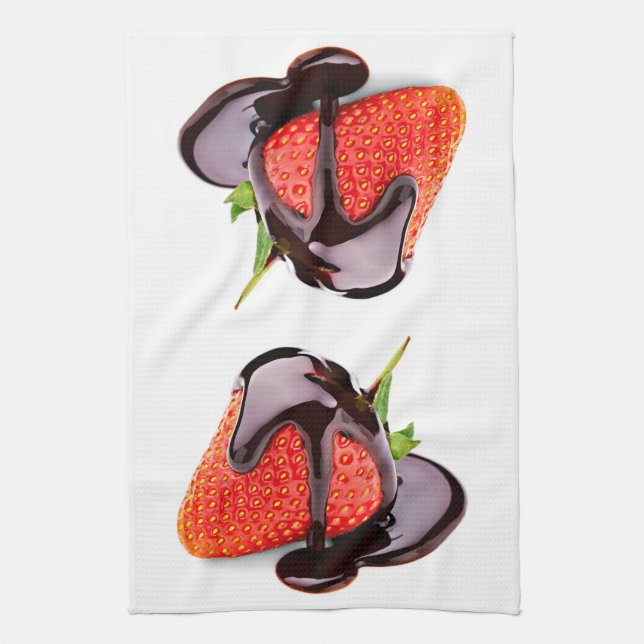 Chocolate Strawberry Tea Towel (Vertical)