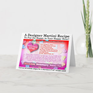 Chocolate Strawberry Valentine Martini Recipe Card