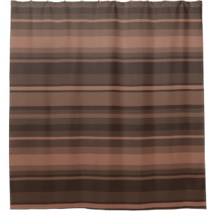 Chocolate stripes shower curtain