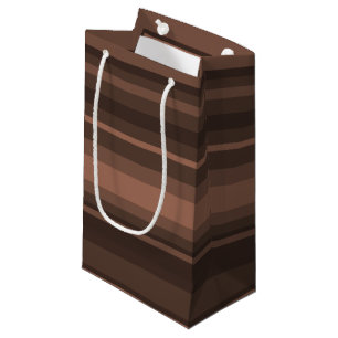 Chocolate stripes small gift bag