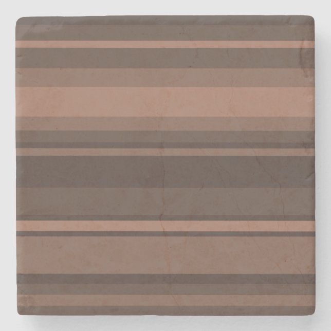 Chocolate stripes stone coaster (Front)