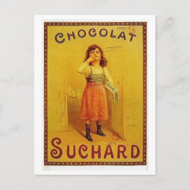 Chocolate Suchard Vintage Ad Postcard (Front)