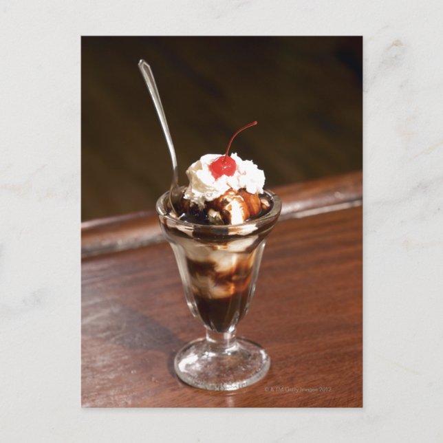Chocolate sundae postcard (Front)