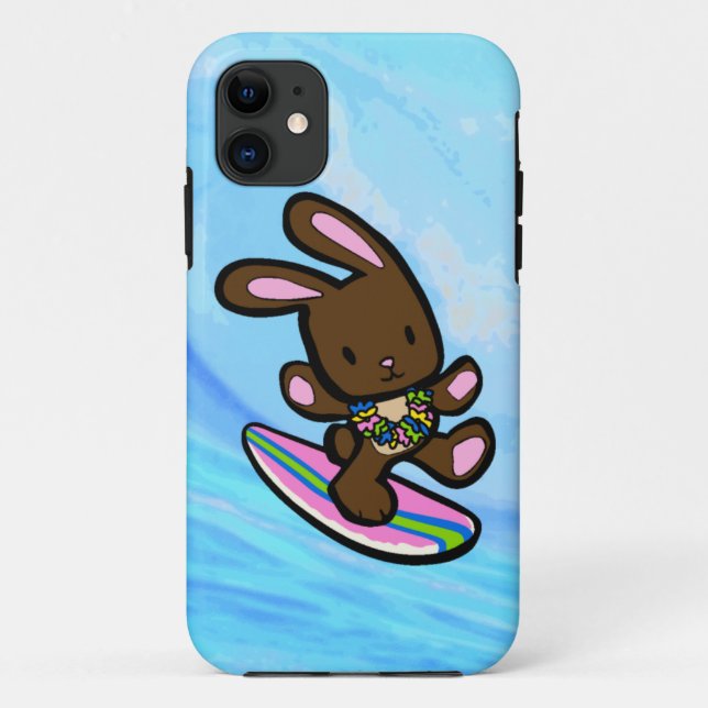Chocolate Surfing Bunny iPhone 5 Casemate Case-Mate iPhone Case (Back)