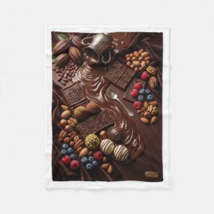 Chocolate Sweets And Gifts Wreath Wood Fleece Blan Blanket