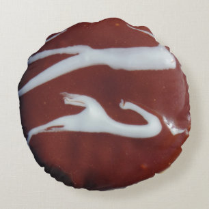 Chocolate swirl doughnut pillow