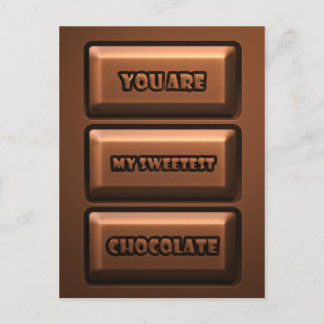 Chocolate Tablet Postcard