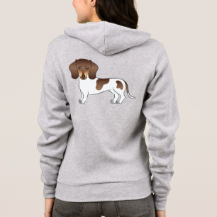 Chocolate & Tan Pied Short Hair Dachshund Cute Dog Hoodie