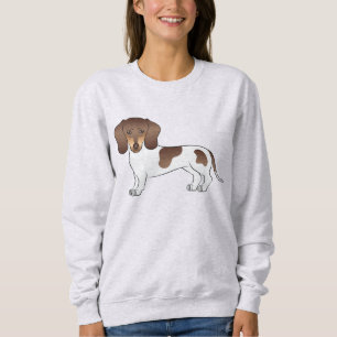 Chocolate & Tan Pied Short Hair Dachshund Design Sweatshirt