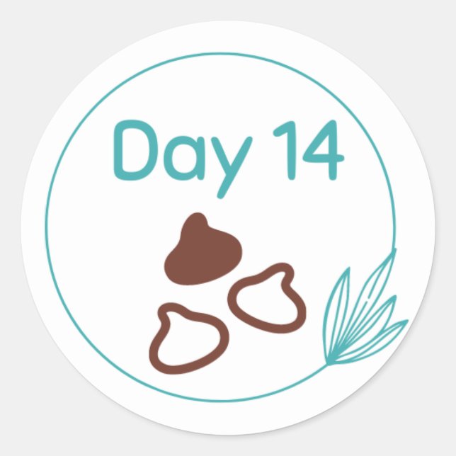 Chocolate Tasting Kit Day 14 Classic Round Sticker (Front)