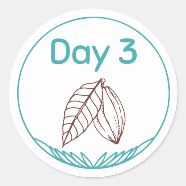 Chocolate Tasting Kit Day 3 Classic Round Sticker (Front)