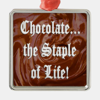 Chocolate the Staple of Life Prem. Square Ornament
