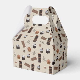 Chocolate Theme Pattern Favour Box