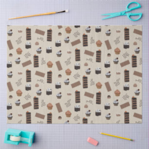Chocolate Theme Pattern Tissue Paper