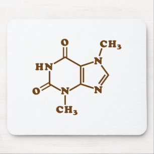 Chocolate Theobromine Molecular Chemical Formula Mouse Pad