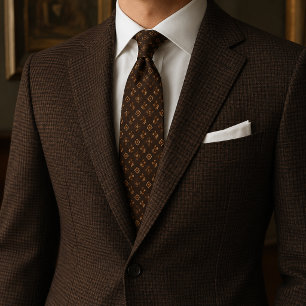 Chocolate Tobacco Heritage Jacquard Tie