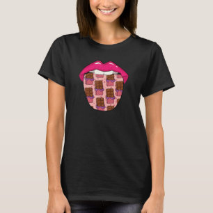 Chocolate Tongue Chocoholic Choco Candy Bar Cocoa  T-Shirt