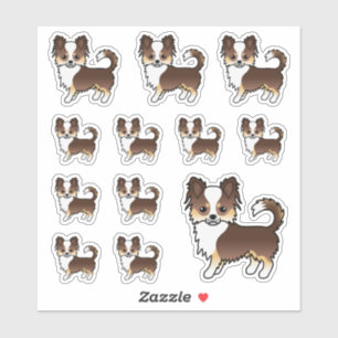 Chocolate Tricolor Long Coat Chihuahua Cute Dogs