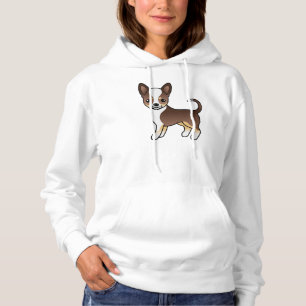 Chocolate Tricolor Smooth Coat Chihuahua Cute Dog Hoodie