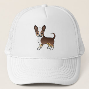 Chocolate Tricolor Smooth Coat Chihuahua Cute Dog Trucker Hat