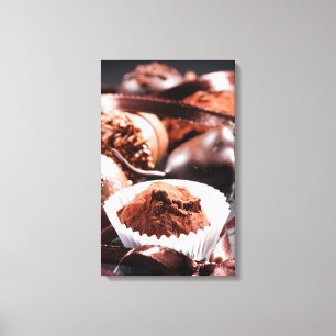 Chocolate truffles canvas print