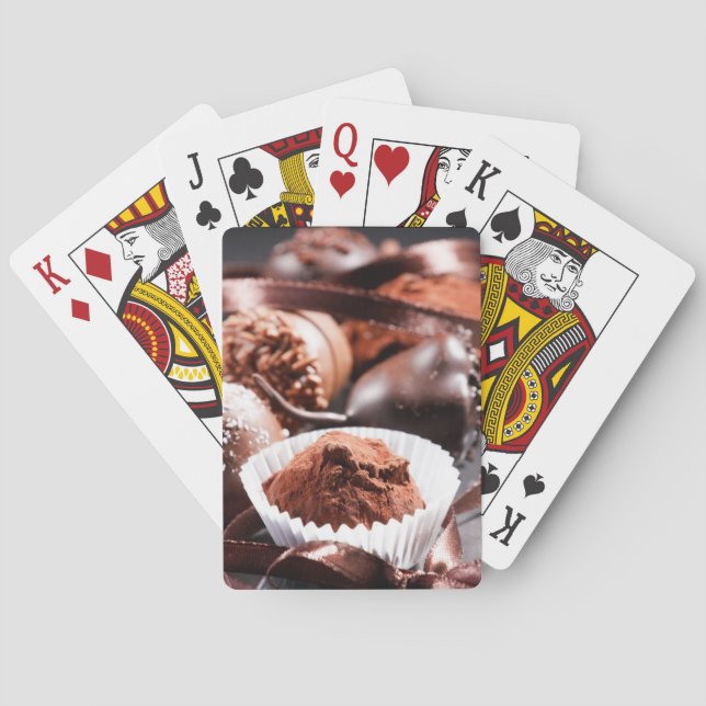 Chocolate truffles playing cards (Back)