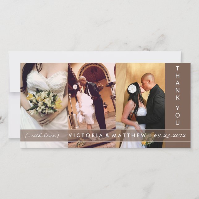 CHOCOLATE UNION | WEDDING THANK YOU CARD (Front)