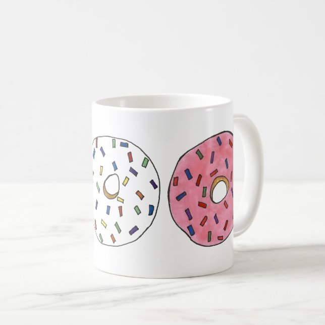 Chocolate Vanilla Strawberry Doughnut Doughnut Foo Coffee Mug (Front Right)