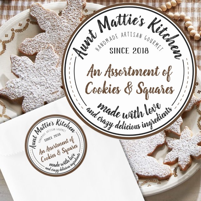 Chocolate Vintage Handmade Gourmet Food Label (Chocolate Vintage Handmade Gourmet Food Label for your special occasion and holiday baking.)