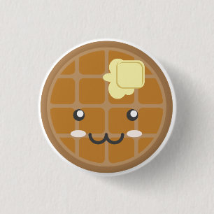 Chocolate Waffle 3 Cm Round Badge